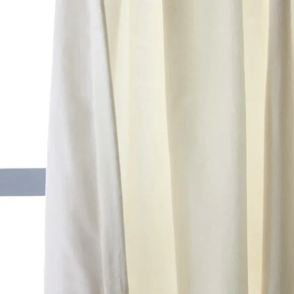 NWT/NWOT QUINCE Set Of 2 48x84 Cotton Velvet Curtains Ivory 7824 - Picture 5 of 10